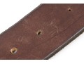 Wonderful Vintage Brown Leather Belt With Southwestern Horseshoe Decorations And Buckle