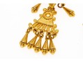 Judith Leiber Fabulous Vintage Gold Tone Fringed Doorknocker Drop Earrings
