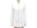 Balenciaga, Paris Edgy White Cotton Zip Front Collared Shirt, Size 38