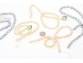 Lot Of Five Cultured Freshwater Pearl Hanks, 7.75 To 9.0 Mm: Two Grey, Three Pinkish-ivory