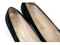 Salvatore Ferragamo Classic Black Suede Pumps, Size 10B
