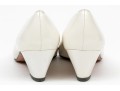 Salvatore Ferragamo Classic Light Ivory Leather Pumps, Size 10B