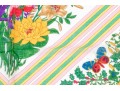 Gucci Vintage New Old Stock Floral Butterfly Cotton Neck Scarf, Green, With Packaging