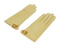 Hermès Paris New Vintage Unworn Yellowish Ivory Leather Gloves, Size 7