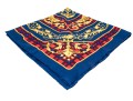 Atelier Versace Classic Blue Red And Gold Toned Vintage Silk Scarf