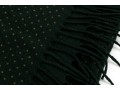 Loro Piana Striking Dark Green And Beige Polka Dot Cashmere Scarf