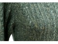 Oscar De La Renta Classic Grey Cable Knit Turtleneck Sweater, Size Small 