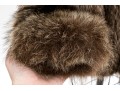 The Tepper Collection NY Tannish Brown Raccoon Fur Hooded Zip Jacket