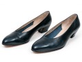 Salvatore Ferragamo Classic Blue Leather Pumps, Size 10B