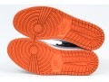 Nike Discernable Leather High Top Air Jordans, Black, White And Orange, Size 11