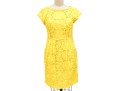 Nanette Lepore Adorable Yellow Cotton Eyelette Cap Sleeve Dress, Size 4