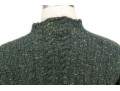 Oscar De La Renta Classic Grey Cable Knit Turtleneck Sweater, Size Small 