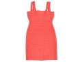 Hervé Léger Lovely Coral Sleeveless Sheath Dress, Size Small