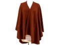 N.Peal Striking Rust 100% Cashmere Wrap, OSFA