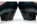 Salvatore Ferragamo Classic Blue Leather Pumps, Size 10B