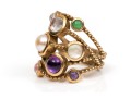 Artistic Stephen Dweck Quartz And Amethyst Ring, Size 7