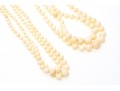 Lovely Lot Of Fwo Vintage Double Strands Of Graduated Coral Bead Necklaces