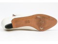 Salvatore Ferragamo Classic Light Ivory Leather Pumps, Size 10B