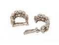 Yves St. Laurent Wonderful Vintage Silver Toned Open Basketweave Earrings