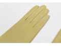 Hermès Paris New Vintage Unworn Yellowish Ivory Leather Gloves, Size 7