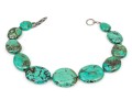 Bold Sterling And Turquoise Stone Statement Necklace