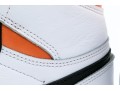Nike Discernable Leather High Top Air Jordans, Black, White And Orange, Size 11