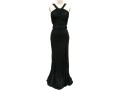 Diane Von Furstenburg Refined Floor Length Black Gathered Sleeveless Dress, Size 6