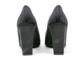 Prada Chic Black Satin Pumps, Size 37 1/2