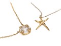 Two Stylish Vermeil Sterling Pendant Necklaces