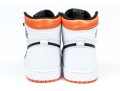 Nike Discernable Leather High Top Air Jordans, Black, White And Orange, Size 11
