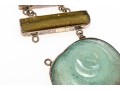 Sterling Silver Magnificent Green Sea Glass Bib Necklace, With Handwrought Chain