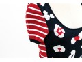 Valentino Red Fun Blue, Red And White Nautical Jumper Style Dress, Size S