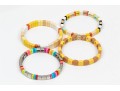 Four Colorfully Beaded Stretch Roxanne Assoulin Bracelets, Retail Approx $300