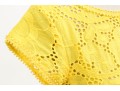 Nanette Lepore Adorable Yellow Cotton Eyelette Cap Sleeve Dress, Size 4