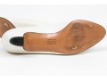 Salvatore Ferragamo Classic Light Ivory Leather Pumps, Size 10B
