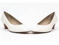 Salvatore Ferragamo Classic Light Ivory Leather Pumps, Size 10B