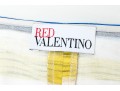 Valentino Red Bright Multi Color Sleeveless Cotton Dress, Gathered Skirt, Size 48