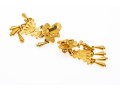 Judith Leiber Fabulous Vintage Gold Tone Fringed Doorknocker Drop Earrings