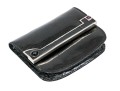 Judith Leiber Handsome Black Lizard Mini Purse/key Chain