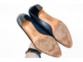 Salvatore Ferragamo Classic Navy Blue Leather Pumps, Size 10B
