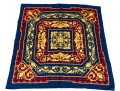 Atelier Versace Classic Blue Red And Gold Toned Vintage Silk Scarf