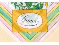 Gucci Vintage New Old Stock Floral Butterfly Cotton Neck Scarf, Ivory, With Packaging