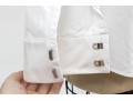 Balenciaga, Paris Edgy White Cotton Zip Front Collared Shirt, Size 38