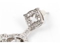 Shimmering Sterling And White Zirconia Chandelier Earrings