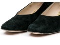 Salvatore Ferragamo Classic Black Suede Pumps, Size 10B