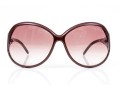 Roberto Cavalli Striking Burgundy Patterned Arm Acrylic Oversized Sunglasses