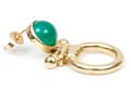 14K And Green Chalcedony Door Knocker Earrings