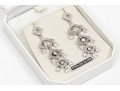 Shimmering Sterling And White Zirconia Chandelier Earrings
