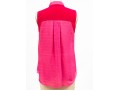 Veronica Beard Pretty Dark Pink Cotton And Silk Sleeveless Blouse,  Size 0