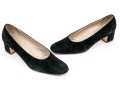 Salvatore Ferragamo Classic Black Suede Pumps, Size 10B